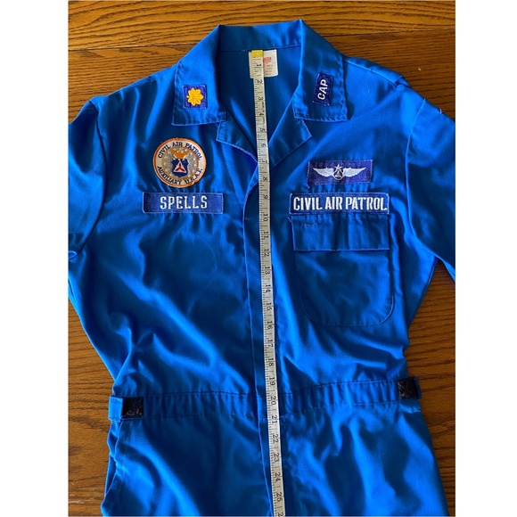 Vintage Captain Flight Suit Coveralls in Blue with Patches - Short Sleeved - L - Picture 6 of 10